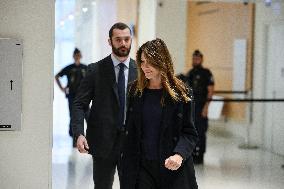 Carla Bruni And Louis Sarkozy At Verdict Trial For Illegal Campaign Financing From Lybia - Paris