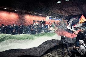 Demonstation in Porta Susa Railway Station - Turin