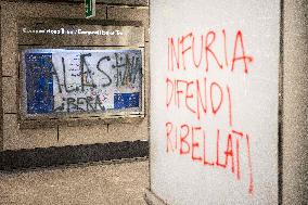 Demonstation in Porta Susa Railway Station - Turin