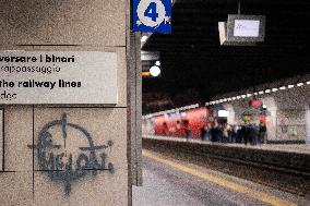 Demonstation in Porta Susa Railway Station - Turin