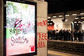 Demonstation in Porta Susa Railway Station - Turin