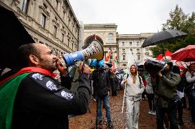 Protest in Support of Global Flotilla and Palestinian Cause - Milan