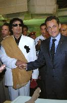 French President Nicolas Sarkozy visits Lybia