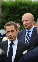 Nicolas Sarkozy on visit in Yonne