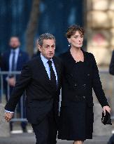 Jacques Chirac's Funeral Service At St Sulpice Church - Paris