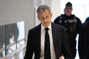 Nicolas Sarkozy trial for illegal campaign financing from Lybia - Paris