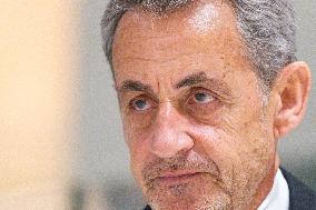 Nicolas Sarkozy trial during a break for illegal campaign financing from Lybia - Paris AJ