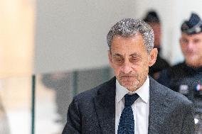 Nicolas Sarkozy trial during a break for illegal campaign financing from Lybia - Paris AJ