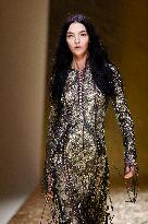 MFW Maria Carla Boscono walks the runway at the Roberto Cavalli MP