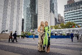 Princess Amalia With Queen Maxima On A Trip For The UN - NYC