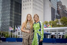 Princess Amalia With Queen Maxima On A Trip For The UN - NYC