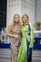 Princess Amalia With Queen Maxima On A Trip For The UN - NYC