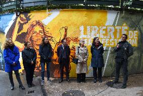 Inauguration Of The Human Rights Wall - Paris