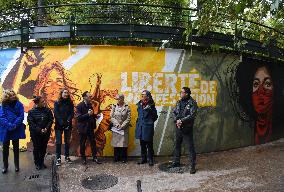 Inauguration Of The Human Rights Wall - Paris