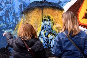 Inauguration Of The Human Rights Wall - Paris