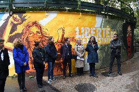 Inauguration Of The Human Rights Wall - Paris