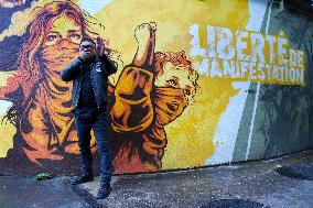 Inauguration Of The Human Rights Wall - Paris