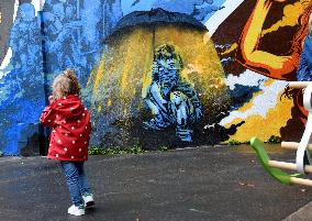 Inauguration Of The Human Rights Wall - Paris