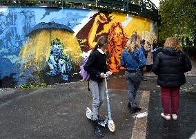 Inauguration Of The Human Rights Wall - Paris