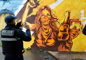 Inauguration Of The Human Rights Wall - Paris