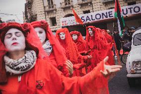 Extinction Rebellion Protest at Motor Show - Turin