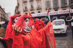 Extinction Rebellion Protest at Motor Show - Turin