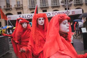 Extinction Rebellion Protest at Motor Show - Turin