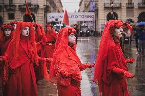 Extinction Rebellion Protest at Motor Show - Turin