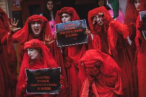 Extinction Rebellion Protest at Motor Show - Turin