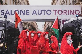 Extinction Rebellion Protest at Motor Show - Turin