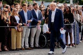Donald Trump and granddaughter Kai leaves White House - Washington