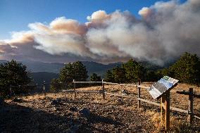 Fire in the Pico del Lobo area - Spain