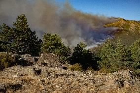 Fire in the Pico del Lobo area - Spain