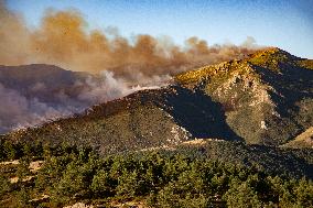 Fire in the Pico del Lobo area - Spain