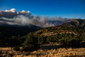 Fire in the Pico del Lobo area - Spain