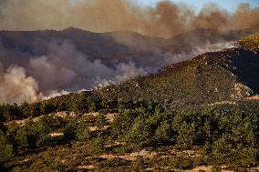Fire in the Pico del Lobo area - Spain