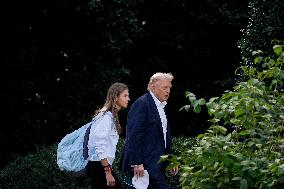 Donald Trump With Granddaughter Kai Trump - DC