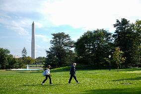 Donald Trump With Granddaughter Kai Trump - DC
