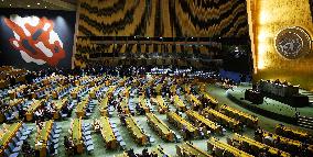 UNGA - Benjamin Netanyahu Delivers A Speech - NY -