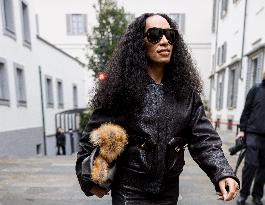 MFW Ferragamo Arrivals MP