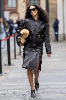 MFW Ferragamo Arrivals MP