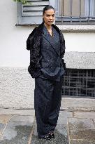 MFW Ferragamo Arrivals MP