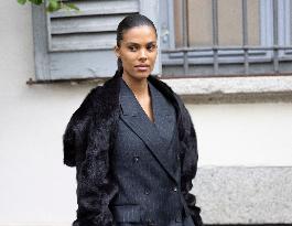 MFW Ferragamo Arrivals MP