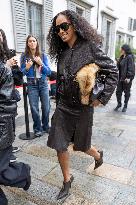 MFW Ferragamo Arrivals MP