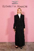 MFW - Guests At Elisabetta Franchi Fashion Show