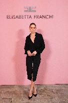 MFW - Guests At Elisabetta Franchi Fashion Show