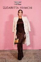 MFW - Guests At Elisabetta Franchi Fashion Show
