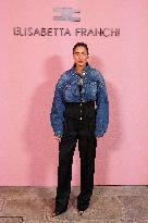 MFW - Guests At Elisabetta Franchi Fashion Show