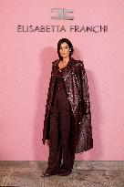 MFW - Guests At Elisabetta Franchi Fashion Show