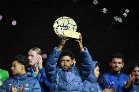 Ousmane Dembele celebrates his Ballon dOr at Parc des Princes - FA